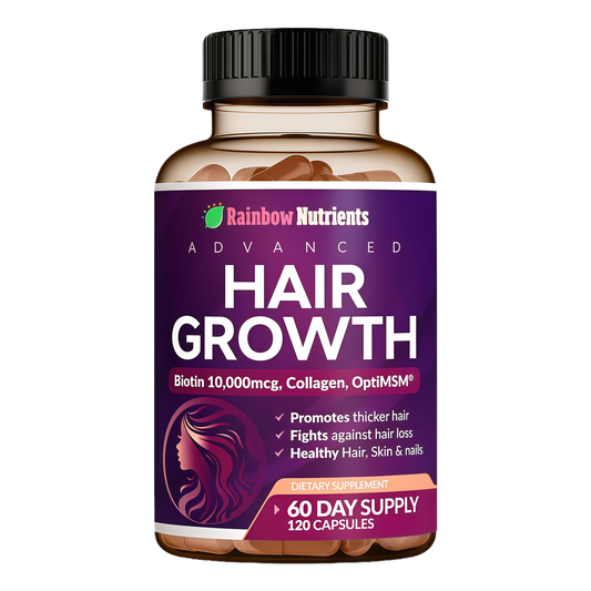 Hair Growth Vitamins for Women | Biotin 10,000mcg, Collagen, Patented OptiMSM®, goMCT®, Saw Palmetto | Naturally Regrow Stronger & Healthier Hair, Skin and Nails | Stops Hair Loss | 60 Day Supply